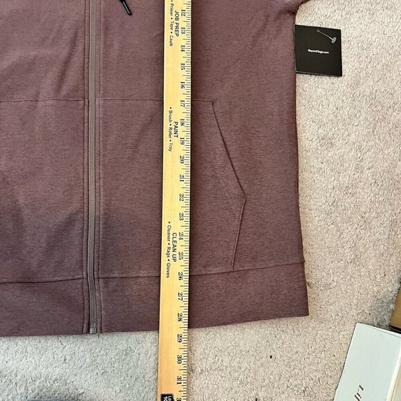 Beyond Yoga Men’s Truffle Brown Heather Freefit Zip Hoodie Size Large NWT - Picture 11 of 11